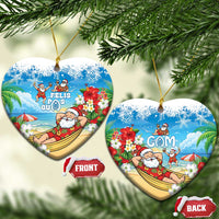Guam Christmas Ceramic Ornament Felis Pasgua Chilling Santa - Polynesian Pride
