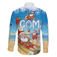 Guam Christmas Family Matching Long Sleeve Bodycon Dress and Hawaiian Shirt Felis Pasgua Chilling Santa LT05 - Polynesian Pride