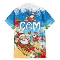 Guam Christmas Family Matching Mermaid Dress and Hawaiian Shirt Felis Pasgua Chilling Santa - Polynesian Pride