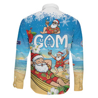 Guam Christmas Family Matching Off Shoulder Short Dress and Hawaiian Shirt Felis Pasgua Chilling Santa LT05 - Polynesian Pride