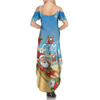 Guam Christmas Family Matching Summer Maxi Dress and Hawaiian Shirt Felis Pasgua Chilling Santa LT05 - Polynesian Pride
