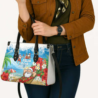 Guam Christmas Leather Bag Felis Pasgua Chilling Santa - Polynesian Pride