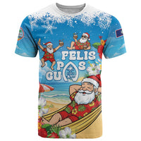 Guam Christmas T Shirt Felis Pasgua Chilling Santa - Polynesian Pride