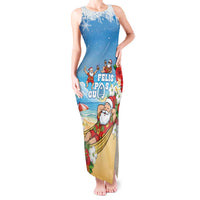 Guam Christmas Tank Maxi Dress Felis Pasgua Chilling Santa - Polynesian Pride
