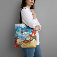Guam Christmas Tote Bag Felis Pasgua Chilling Santa - Polynesian Pride