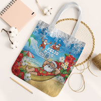 Guam Christmas Tote Bag Felis Pasgua Chilling Santa - Polynesian Pride