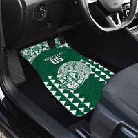 Custom Hawaii Football Car Mats Rainbow Warriors Tropical Vibes - Polynesian Pride