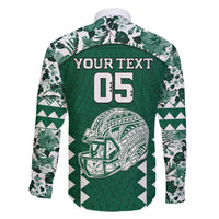 Custom Hawaii Football Family Matching Long Sleeve Bodycon Dress and Hawaiian Shirt Rainbow Warriors Tropical Vibes LT05 - Polynesian Pride