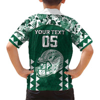 Custom Hawaii Football Family Matching Mermaid Dress and Hawaiian Shirt Rainbow Warriors Tropical Vibes LT05 - Polynesian Pride