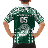 Custom Hawaii Football Family Matching Off Shoulder Maxi Dress and Hawaiian Shirt Rainbow Warriors Tropical Vibes LT05 - Polynesian Pride