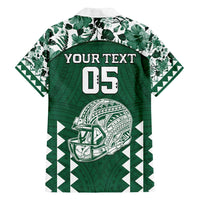 Custom Hawaii Football Family Matching Puletasi and Hawaiian Shirt Rainbow Warriors Tropical Vibes LT05 - Polynesian Pride