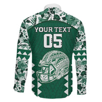 Custom Hawaii Football Family Matching Short Sleeve Bodycon Dress and Hawaiian Shirt Rainbow Warriors Tropical Vibes LT05 - Polynesian Pride
