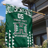 Custom Hawaii Football Garden Flag Rainbow Warriors Tropical Vibes - Polynesian Pride