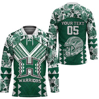 Custom Hawaii Football Hockey Jersey Rainbow Warriors Tropical Vibes - Polynesian Pride