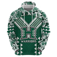 Custom Hawaii Football Hoodie Rainbow Warriors Tropical Vibes - Polynesian Pride