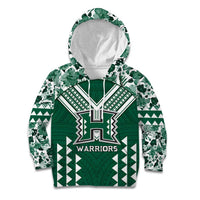 Custom Hawaii Football Kid Hoodie Rainbow Warriors Tropical Vibes - Polynesian Pride