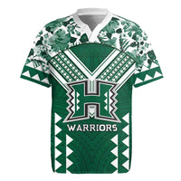 Custom Hawaii Football Rugby Jersey Rainbow Warriors Tropical Vibes - Polynesian Pride