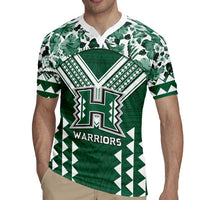 Custom Hawaii Football Rugby Jersey Rainbow Warriors Tropical Vibes - Polynesian Pride