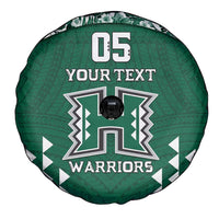 Custom Hawaii Football Spare Tire Cover Rainbow Warriors Tropical Vibes - Polynesian Pride