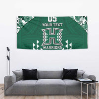 Custom Hawaii Football Tapestry Rainbow Warriors Tropical Vibes - Polynesian Pride