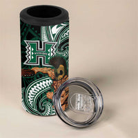 Hawaii Ikaika Warrior Football 4 in 1 Can Cooler Tumbler Polynesian Tribal Tattoo - Polynesian Pride