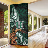 Hawaii Ikaika Warrior Football Door Cover Polynesian Tribal Tattoo - Polynesian Pride