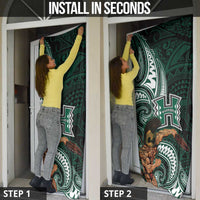 Hawaii Ikaika Warrior Football Door Cover Polynesian Tribal Tattoo - Polynesian Pride