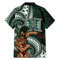 Hawaii Ikaika Warrior Football Family Matching Summer Maxi Dress and Hawaiian Shirt Polynesian Tribal Tattoo LT05 - Polynesian Pride