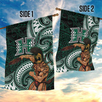 Hawaii Ikaika Warrior Football Garden Flag Polynesian Tribal Tattoo - Polynesian Pride