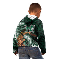 Hawaii Ikaika Warrior Football Kid Hoodie Polynesian Tribal Tattoo - Polynesian Pride