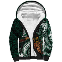 Hawaii Ikaika Warrior Football Sherpa Hoodie Polynesian Tribal Tattoo - Polynesian Pride