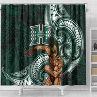 Hawaii Ikaika Warrior Football Shower Curtain Polynesian Tribal Tattoo - Polynesian Pride
