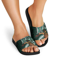 Hawaii Ikaika Warrior Football Slide Sandals Polynesian Tribal Tattoo - Polynesian Pride