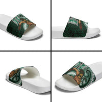 Hawaii Ikaika Warrior Football Slide Sandals Polynesian Tribal Tattoo - Polynesian Pride