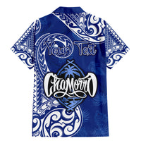 Personalised Hafa Adai Guam History and Chamorro Heritage Day Family Matching Mermaid Dress and Hawaiian Shirt Blue Latte Stone LT05 - Polynesian Pride