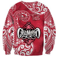 Personalised Hafa Adai Guam History and Chamorro Heritage Day Sweatshirt Red Latte Stone LT05 - Polynesian Pride