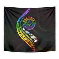 LGBT History Month Tapestry Proud And Happy Polynesian Dolphin LT05 - Polynesian Pride
