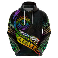 Personalised LGBT History Month Zip Hoodie Proud And Happy Polynesian Dolphin LT05 - Polynesian Pride