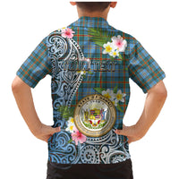 Personalised Hawaii State Family Matching Mermaid Dress and Hawaiian Shirt Tropical Flowers With Tartan Pattern LT05 - Polynesian Pride