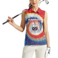 Samoa Women Sleeveless Polo Shirt Tie Dye Unique Style