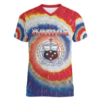 Samoa Women V-Neck T-Shirt Tie Dye Unique Style