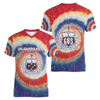 Samoa Women V-Neck T-Shirt Tie Dye Unique Style