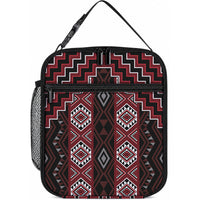 New Zealand Aotearoa Lunch Bag Red Poutama With Taniko Pattern