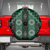 New Zealand Aotearoa Spare Tire Cover Green Poutama With Taniko Pattern LT05