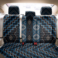New Zealand Aotearoa Back Car Seat Cover Blue Poutama With Taniko Pattern LT05