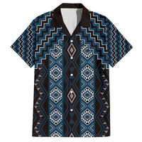 New Zealand Aotearoa Hawaiian Shirt Blue Poutama With Taniko Pattern LT05