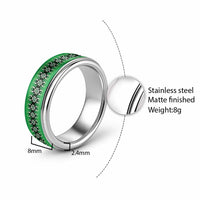 New Zealand Classic Ring Poutama Mix Green Taniko Inspired Art - Polynesian Pride