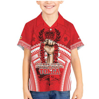 Custom Tonga Rugby Mate Ma'a Family Matching Mermaid Dress and Hawaiian Shirt Tongan Pride Unique Style LT05 Son's Shirt Red - Polynesian Pride