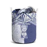 Northern Mariana Islands And Guam Laundry Basket Latte Stone With Tribal Pattern