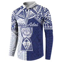 Personalised Northern Mariana Islands And Guam Button Sweatshirt Latte Stone With Tribal Pattern